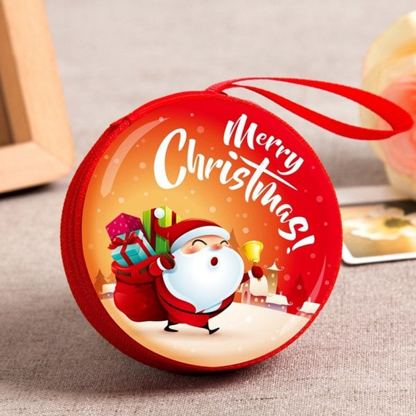 Mini Tin Box Sealed Jar Christmas Coin Storage Cans Earrings Headphones Storage Kids Xmas Tree Decoration Candy Box Baroque