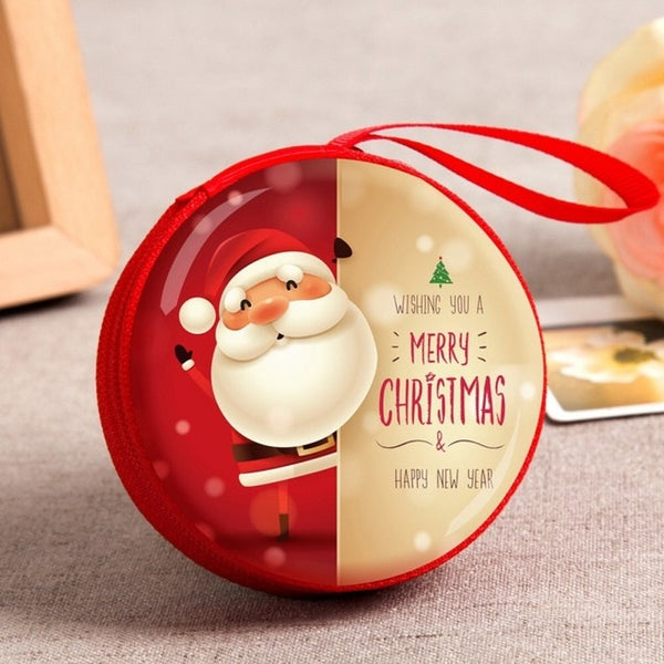 Mini Tin Box Sealed Jar Christmas Coin Storage Cans Earrings Headphones Storage Kids Xmas Tree Decoration Candy Box Baroque