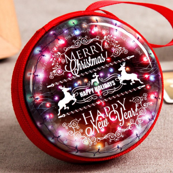 Mini Tin Box Sealed Jar Christmas Coin Storage Cans Earrings Headphones Storage Kids Xmas Tree Decoration Candy Box Baroque