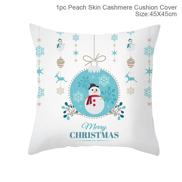 Huiran Merry Christmas Cushion Cover Decorations For Home Navidad 2019 Noel Xmas Ornaments Gifts Cristmas Happy New Year 2020