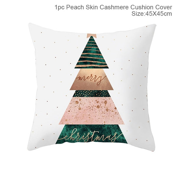 Huiran Merry Christmas Cushion Cover Decorations For Home Navidad 2019 Noel Xmas Ornaments Gifts Cristmas Happy New Year 2020