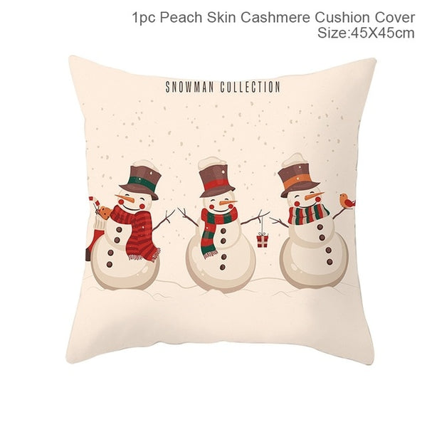 Huiran Merry Christmas Cushion Cover Decorations For Home Navidad 2019 Noel Xmas Ornaments Gifts Cristmas Happy New Year 2020