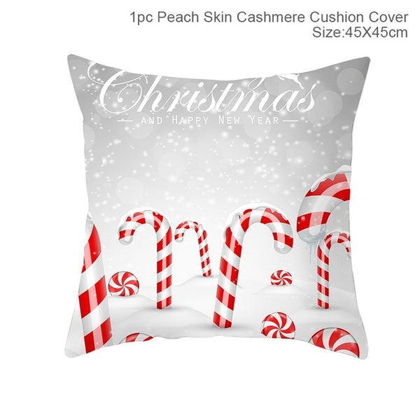 Huiran Merry Christmas Cushion Cover Decorations For Home Navidad 2019 Noel Xmas Ornaments Gifts Cristmas Happy New Year 2020