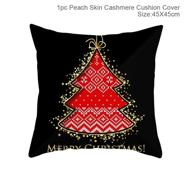 Huiran Merry Christmas Cushion Cover Decorations For Home Navidad 2019 Noel Xmas Ornaments Gifts Cristmas Happy New Year 2020