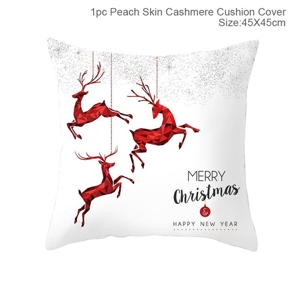 Huiran Merry Christmas Cushion Cover Decorations For Home Navidad 2019 Noel Xmas Ornaments Gifts Cristmas Happy New Year 2020