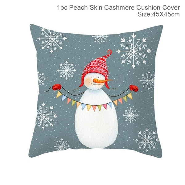 Huiran Merry Christmas Cushion Cover Decorations For Home Navidad 2019 Noel Xmas Ornaments Gifts Cristmas Happy New Year 2020