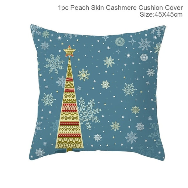 Huiran Merry Christmas Cushion Cover Decorations For Home Navidad 2019 Noel Xmas Ornaments Gifts Cristmas Happy New Year 2020