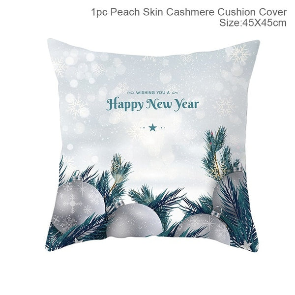 Huiran Merry Christmas Cushion Cover Decorations For Home Navidad 2019 Noel Xmas Ornaments Gifts Cristmas Happy New Year 2020