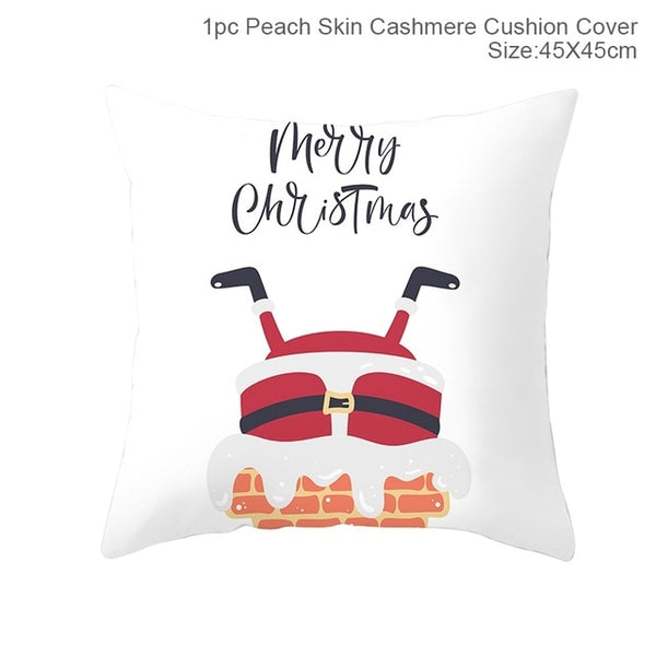 Huiran Merry Christmas Cushion Cover Decorations For Home Navidad 2019 Noel Xmas Ornaments Gifts Cristmas Happy New Year 2020