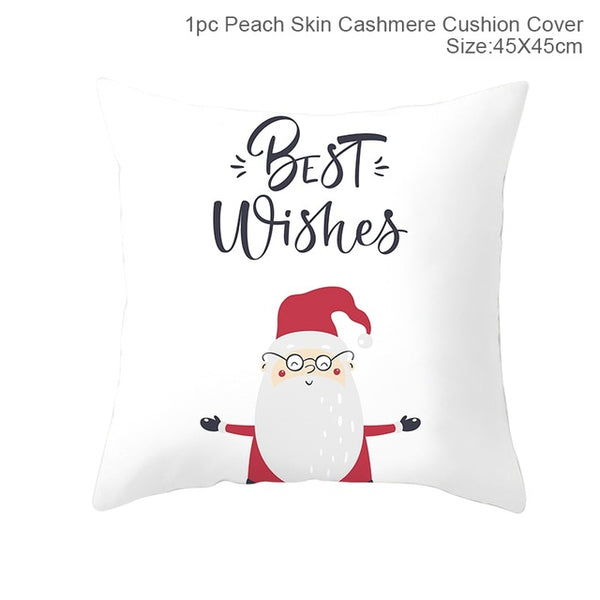 Huiran Merry Christmas Cushion Cover Decorations For Home Navidad 2019 Noel Xmas Ornaments Gifts Cristmas Happy New Year 2020