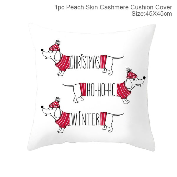 Huiran Merry Christmas Cushion Cover Decorations For Home Navidad 2019 Noel Xmas Ornaments Gifts Cristmas Happy New Year 2020