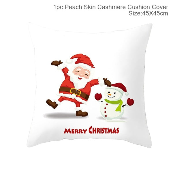 Huiran Merry Christmas Cushion Cover Decorations For Home Navidad 2019 Noel Xmas Ornaments Gifts Cristmas Happy New Year 2020