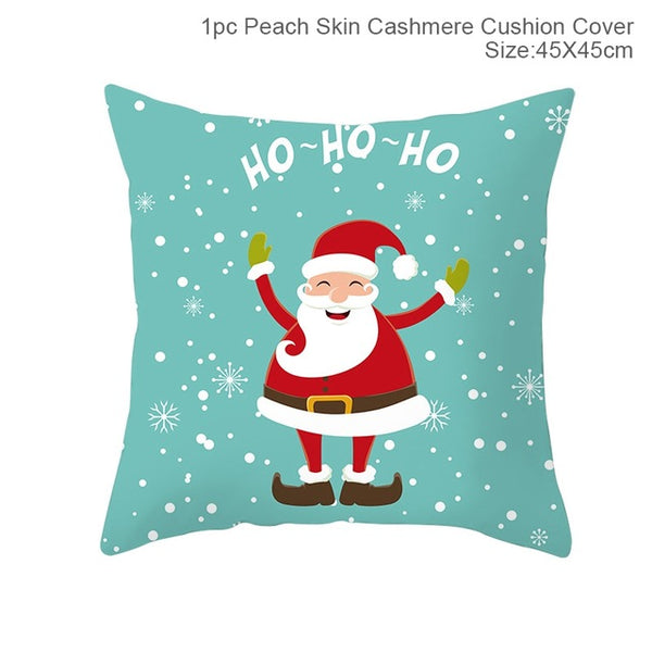 Huiran Merry Christmas Cushion Cover Decorations For Home Navidad 2019 Noel Xmas Ornaments Gifts Cristmas Happy New Year 2020