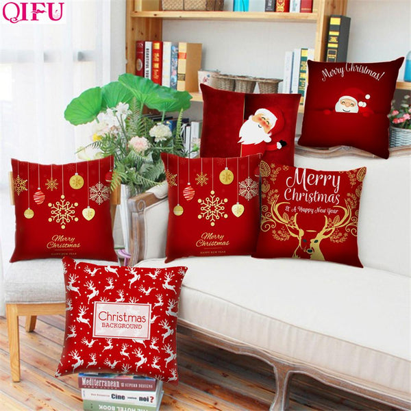 Snowflake Santa Claus Christmas Pillowcase Christmas Decor for Home Christmas 2020 Ornament Navidad Xmas Decor