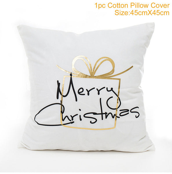 Pillow Case Merry Christmas Decoration For Home 2019 Christmas Ornament Christmas Gift Cristmas Noel Happy New Year 2020