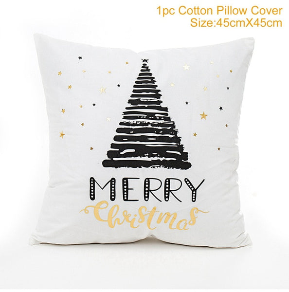 Pillow Case Merry Christmas Decoration For Home 2019 Christmas Ornament Christmas Gift Cristmas Noel Happy New Year 2020