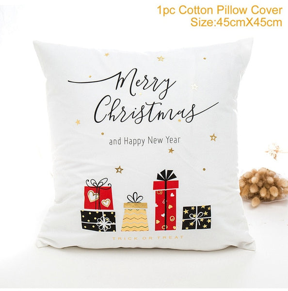 Pillow Case Merry Christmas Decoration For Home 2019 Christmas Ornament Christmas Gift Cristmas Noel Happy New Year 2020