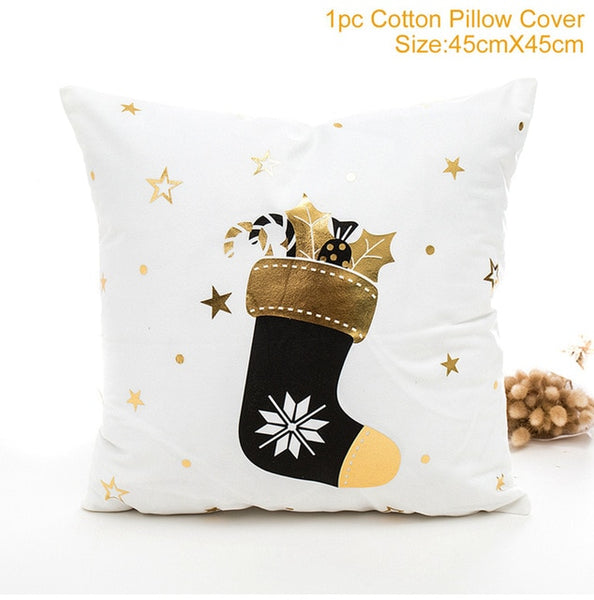 Pillow Case Merry Christmas Decoration For Home 2019 Christmas Ornament Christmas Gift Cristmas Noel Happy New Year 2020