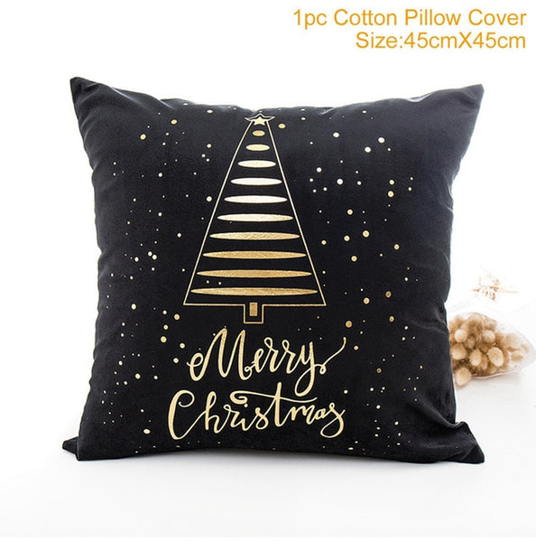 Pillow Case Merry Christmas Decoration For Home 2019 Christmas Ornament Christmas Gift Cristmas Noel Happy New Year 2020