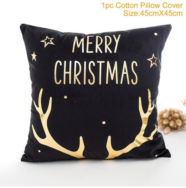 Pillow Case Merry Christmas Decoration For Home 2019 Christmas Ornament Christmas Gift Cristmas Noel Happy New Year 2020