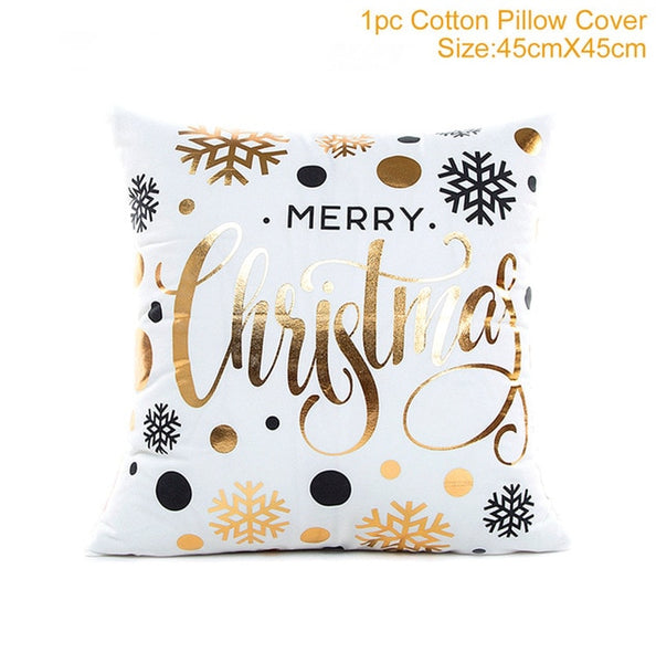 Pillow Case Merry Christmas Decoration For Home 2019 Christmas Ornament Christmas Gift Cristmas Noel Happy New Year 2020