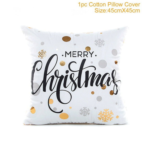 Pillow Case Merry Christmas Decoration For Home 2019 Christmas Ornament Christmas Gift Cristmas Noel Happy New Year 2020