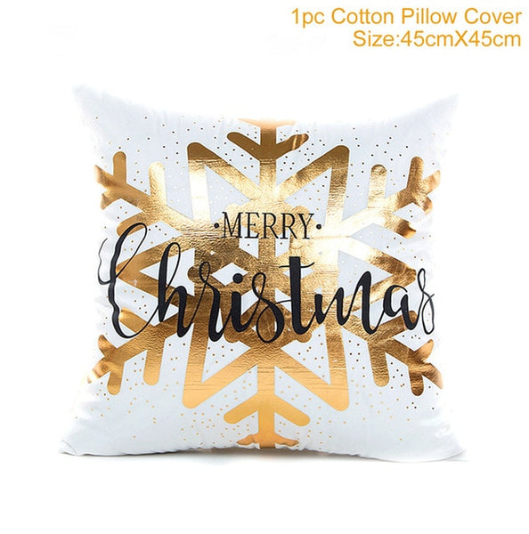 Pillow Case Merry Christmas Decoration For Home 2019 Christmas Ornament Christmas Gift Cristmas Noel Happy New Year 2020