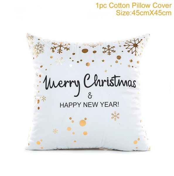 Pillow Case Merry Christmas Decoration For Home 2019 Christmas Ornament Christmas Gift Cristmas Noel Happy New Year 2020