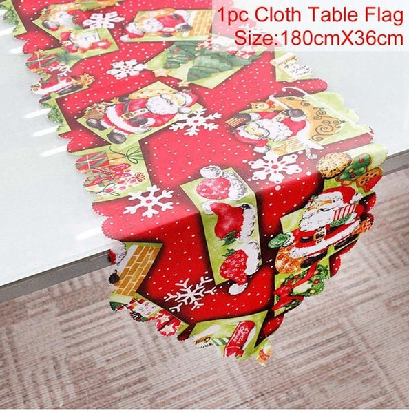 Merry Christmas Table Cloth Noel Decor For Home Xmas Noel Gift Christmas Items Product Ornament New Year 2020