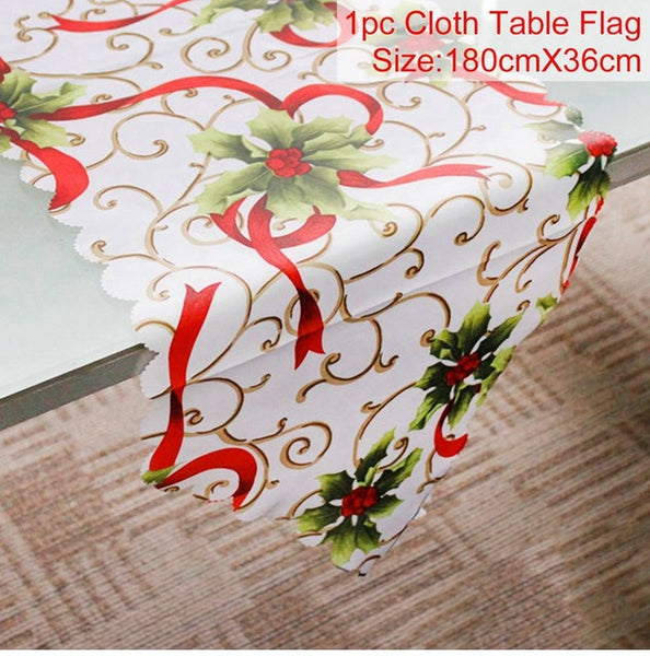 Merry Christmas Table Cloth Noel Decor For Home Xmas Noel Gift Christmas Items Product Ornament New Year 2020