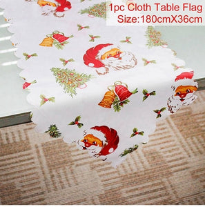 Merry Christmas Table Cloth Noel Decor For Home Xmas Noel Gift Christmas Items Product Ornament New Year 2020