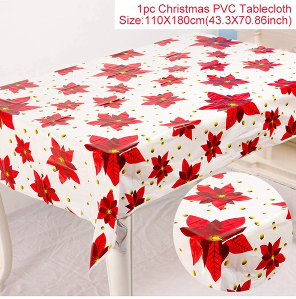 Merry Christmas Table Cloth Noel Decor For Home Xmas Noel Gift Christmas Items Product Ornament New Year 2020