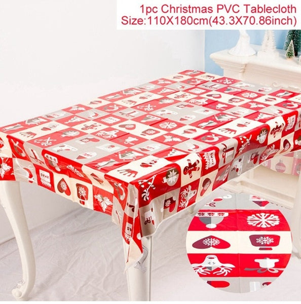 Merry Christmas Table Cloth Noel Decor For Home Xmas Noel Gift Christmas Items Product Ornament New Year 2020