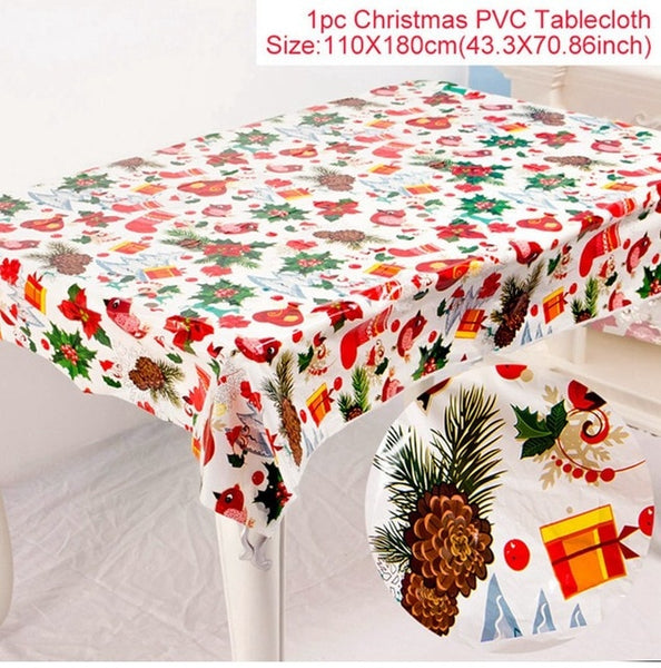 Merry Christmas Table Cloth Noel Decor For Home Xmas Noel Gift Christmas Items Product Ornament New Year 2020